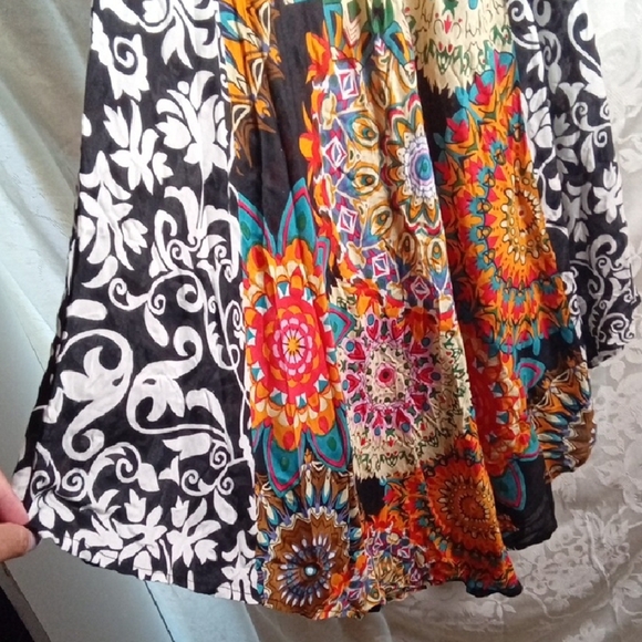 Vibrant Multicolor Asymmetrical Dress - Picture 7 of 8